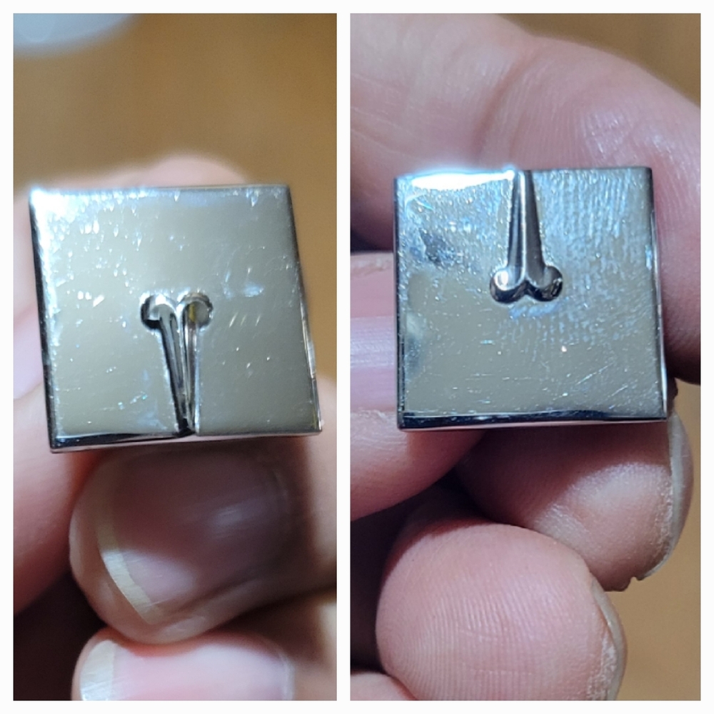 Swank Brand Vintage Silver Tone Metal Cufflinks